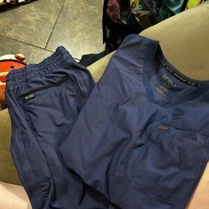 Women's Navy Scrub Set